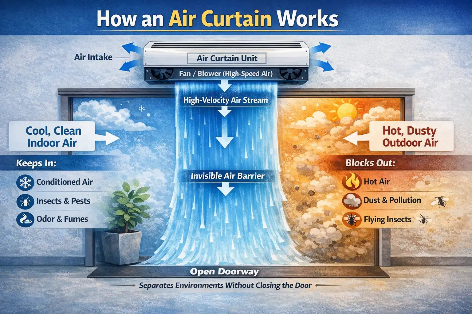 Homepage 54 What is an Air Curtain and What is the Purpose of an Air Curtain