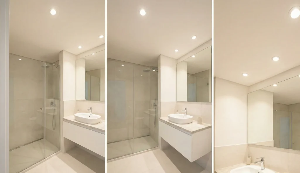 10 Bathroom Lighting Design Ideas for Small Bathrooms 9 Bathroom ceiling lighting ideas using recessed lights for clean modern spaces