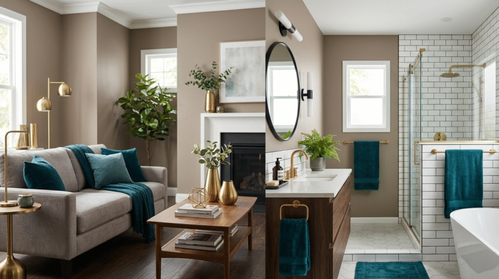Home Interior Colour Combination Ideas That Match Modern Bathroom Designs