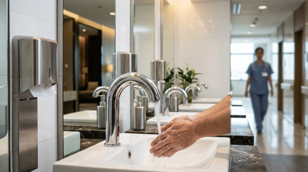 Why Hotels and Hospitals Are Installing a Sensor Basin Tap Why Hotels and Hospitals Are Installing a Sensor Basin Tap