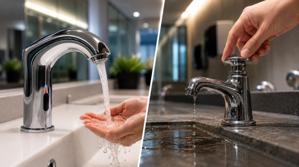 Sensor Taps vs Manual Taps: Which Saves More Water in Commercial Buildings?